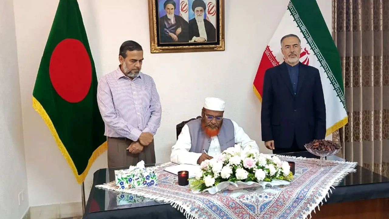 ইরানী দূতাবাসে গিয়ে জামায়াত সেক্রেটারির শোক প্রকাশ