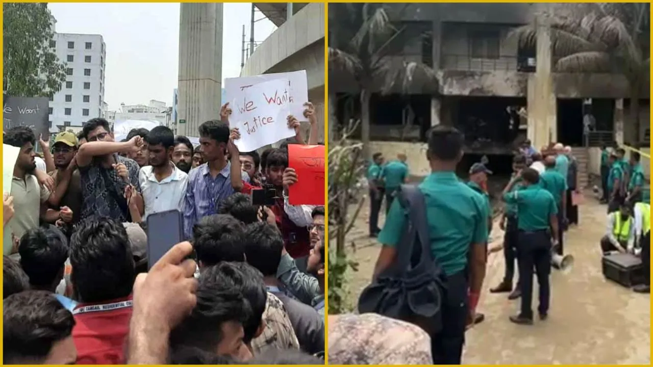 মাইলস্টোনে শিক্ষার্থীদের সাথে পুলিশের ধাওয়া-পাল্টা ধাওয়া, আহত ৩