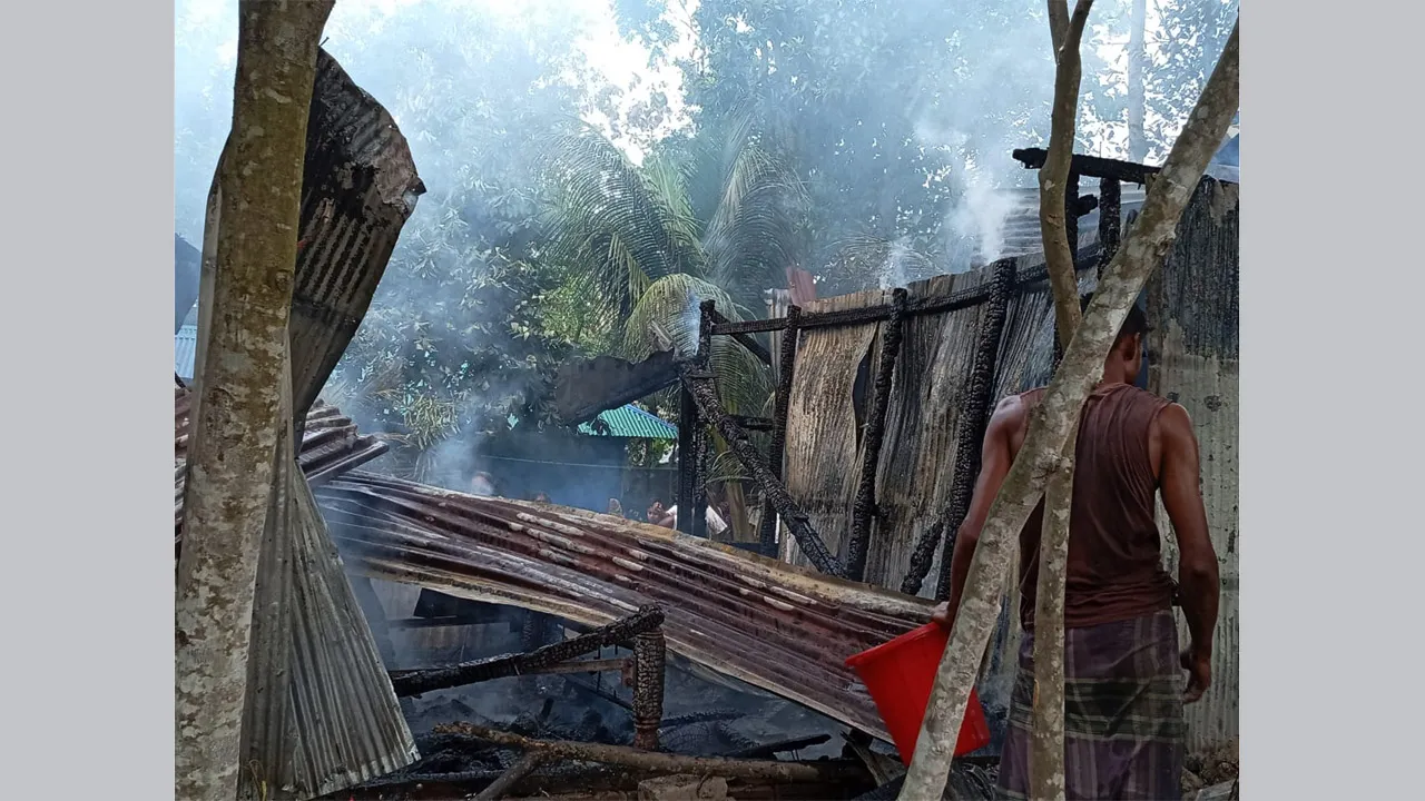 মিরসরাইয়ে অগ্নিকাণ্ডে বিধবার বসতঘর পুড়ে ছাই