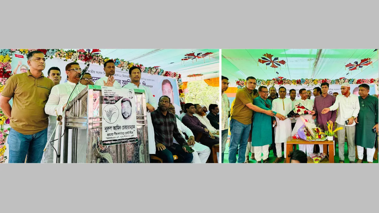 মিরসরাইয়ে নবনির্বাচিত এমপি নুরুল আমিনকে সংবর্ধনা