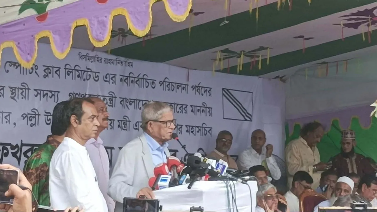 প্রধানমন্ত্রী রাজনীতিমুক্ত ক্রীড়াঙ্গন চান : মির্জা ফখরুল