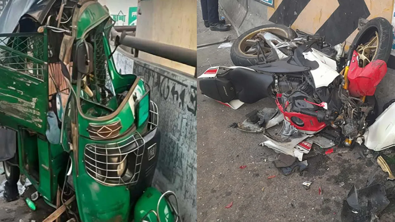 মৌচাক ফ্লাইওভারে অটোরিকশা-মোটরসাইকেল সংঘর্ষে নিহত ২