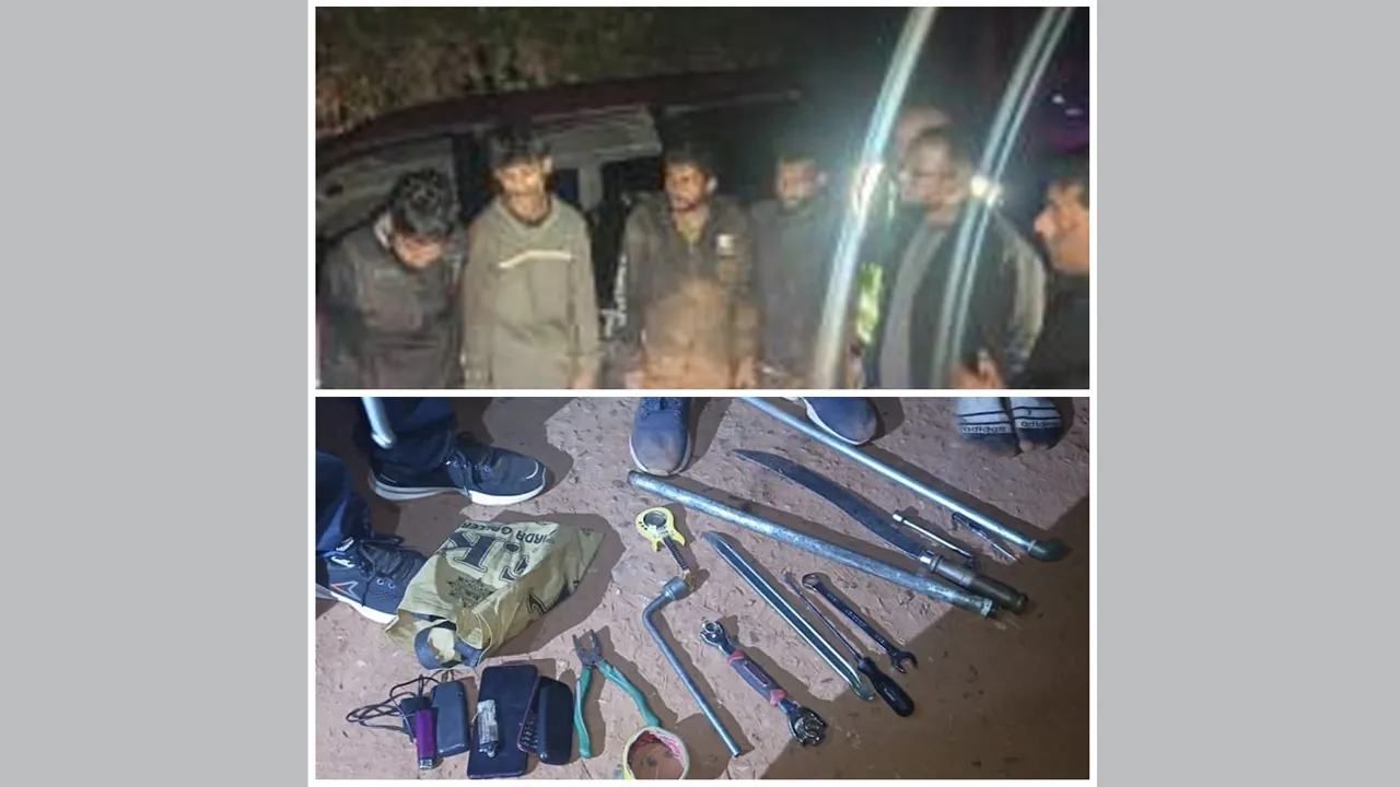 কুলাউড়ায় ডাকাতির সময় অস্ত্রসহ গ্রেফতার ৪, পুলিশ আহত