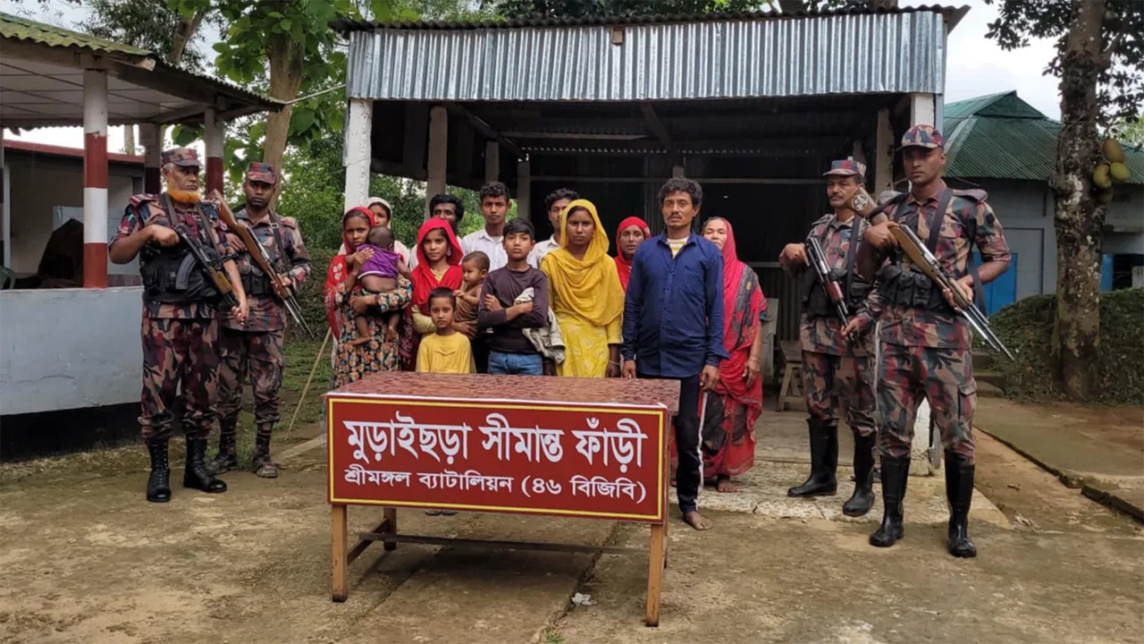কুলাউড়া সীমান্তে ১৪ জনকে পুশ ইন করেছে বিএসএফ
