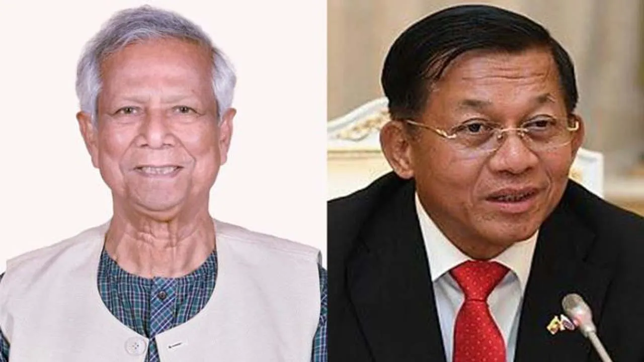 প্রধান উপদেষ্টার সাথে মিয়ানমারের প্রধানমন্ত্রী মিন অং হ্লাইংয়ের সাক্ষাৎ