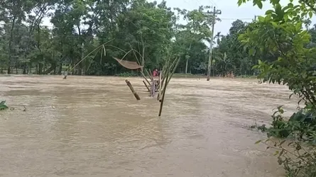 হালুয়াঘাটে পাহাড়ি ঢলে নিম্নাঞ্চল প্লাবিত, পানিবন্দি হাজারো মানুষ