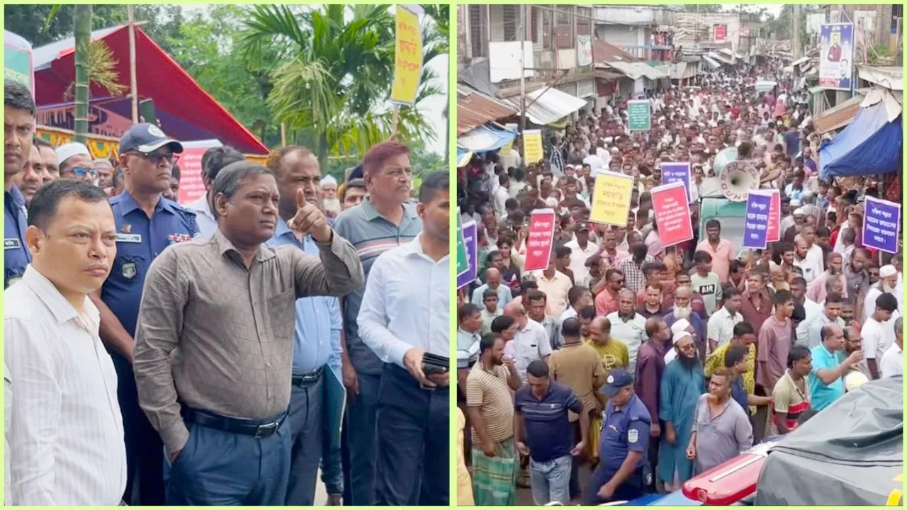 দক্ষিণ গফরগাঁও উপজেলার প্রস্তাবিত সদর দফতর পরিদর্শনে বিভাগীয় কমিশনার