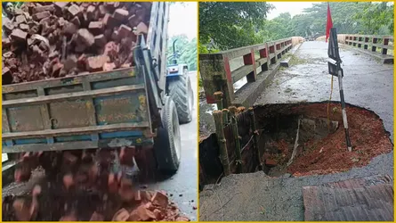 নয়া দিগন্তে সংবাদ প্রকাশের পর মেরামত হচ্ছে বোয়ালমারীর সেই রাস্তা