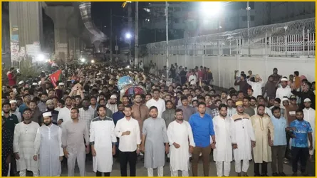 জাকসু নির্বাচনে ফলাফল প্রকাশে বিলম্ব, প্রতিবাদে রাজধানীতে শিবিরের বিক্ষোভ