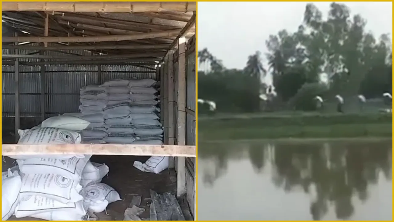 ডিলার পয়েন্টের বেড়া ভেঙে সার নিয়ে গেল ক্ষুব্ধ কৃষকরা