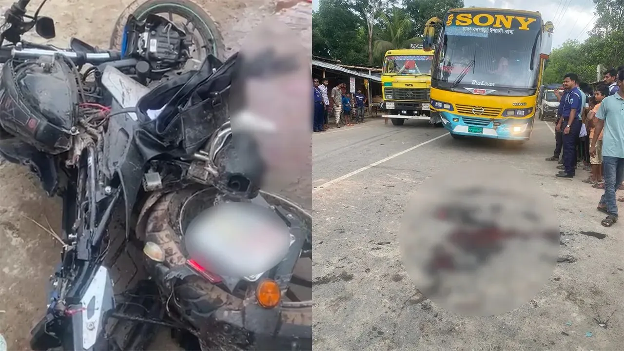 স্কুলে যাওয়ার পথে বাসের চাপায় বাবা-মেয়ের পা বিচ্ছিন্ন