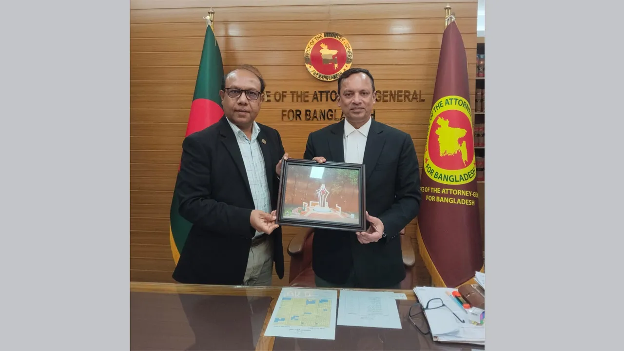 অ্যাটর্নি জেনারেলের সাথে নোবিপ্রবি ভিসির সৌজন্য সাক্ষাৎ