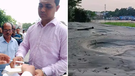 নবীনগরে তিতাস নদীর পাড় অবৈধভাবে ভরাট, দুই লাখ টাকা জরিমানা