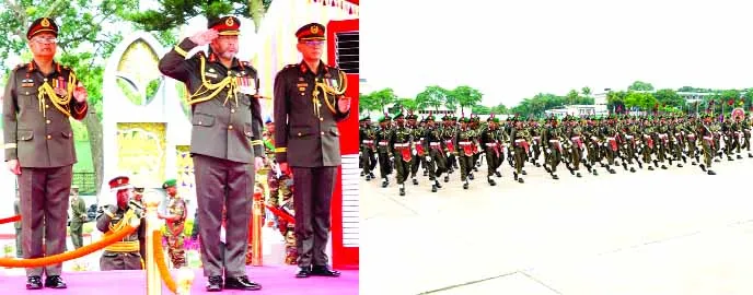 বিএমএ লংকোর্সের রাষ্ট্রপতি কুচকাওয়াজ পরিদর্শন সেনাপ্রধানের