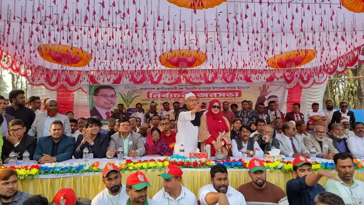 নাগরপুরে বিএনপির মিছিল শেষে নির্বাচনী জনসভা