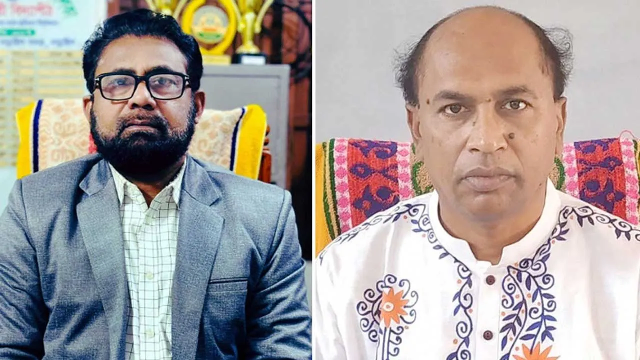নড়াইলে শিক্ষক সমিতির সভাপতি আব্দুর রশিদ ও সম্পাদক রবীন্দ্রনাথ
