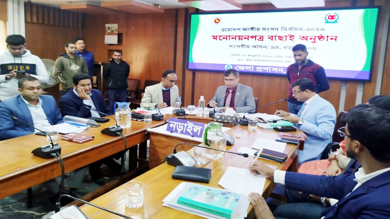 নড়াইলের দু’টি আসনে ১৩ জনের মনোনয়নপত্র বাতিল, স্থগিত ২