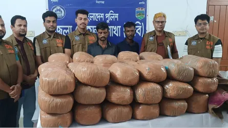 নাটোরে ৪ মণ গাঁজাসহ আটক ৪