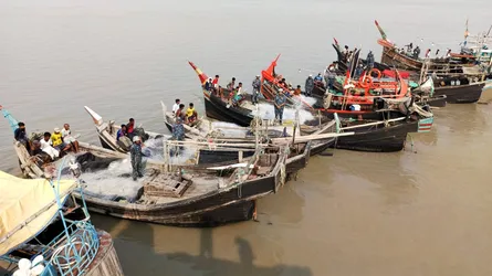 নৌবাহিনীর অভিযানে ১৮ কোটি টাকার অবৈধ জাল ও মাছসহ ১২ নৌকা আটক