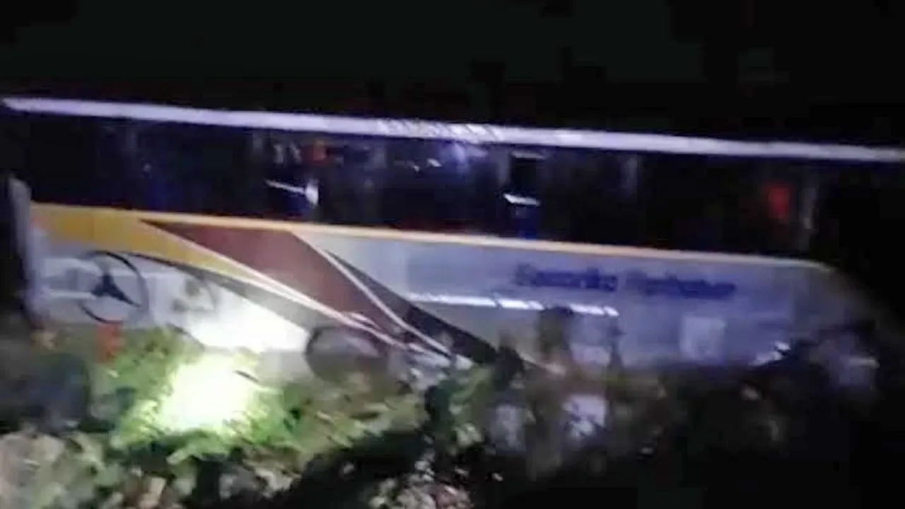 ভাঙ্গায় নৈশ কোচ খাদে, চালকসহ আহত অন্তত ২০