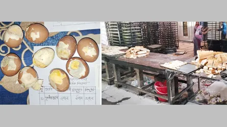 নীলফামারীতে শিশু শিক্ষার্থীদের দেয়া হচ্ছে পচা ডিম, নিম্নমানের রুটি-কলা