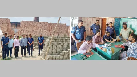 নোয়াখালীতে ইটভাটায় অভিযান, ৭ লাখ টাকা জরিমানা