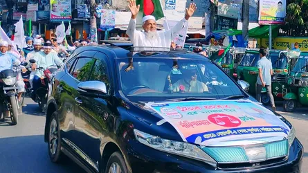 নোয়াখালী পৌরসভা ও সদরে দাঁড়িপাল্লার পক্ষে মোটর শোভাযাত্রা