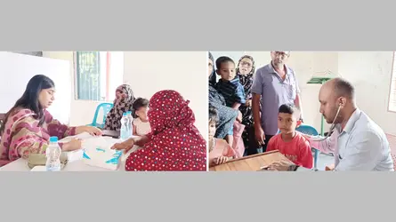 দেবীগঞ্জে বিনামূল্যে চিকিৎসাসেবা ও ওষুধ পেল ১৫০০ রোগী
