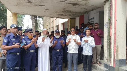 পিরোজপুর পুলিশ লাইন্স ফোর্স ব্যারাক ভবনের সংস্কার কাজের উদ্বোধন