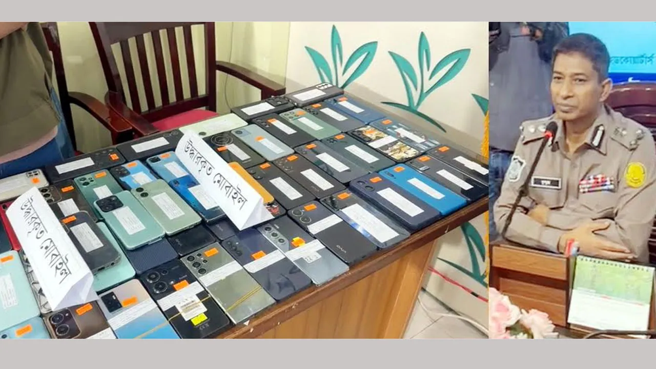 সিলেটে ৭০টি হারানো মোবাইল ফিরিয়ে দিলো পুলিশ