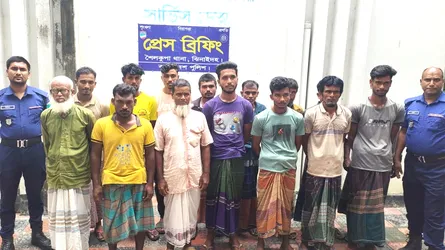 শৈলকুপায় দুই মামলায় ১৫ আসামি গ্রেফতার