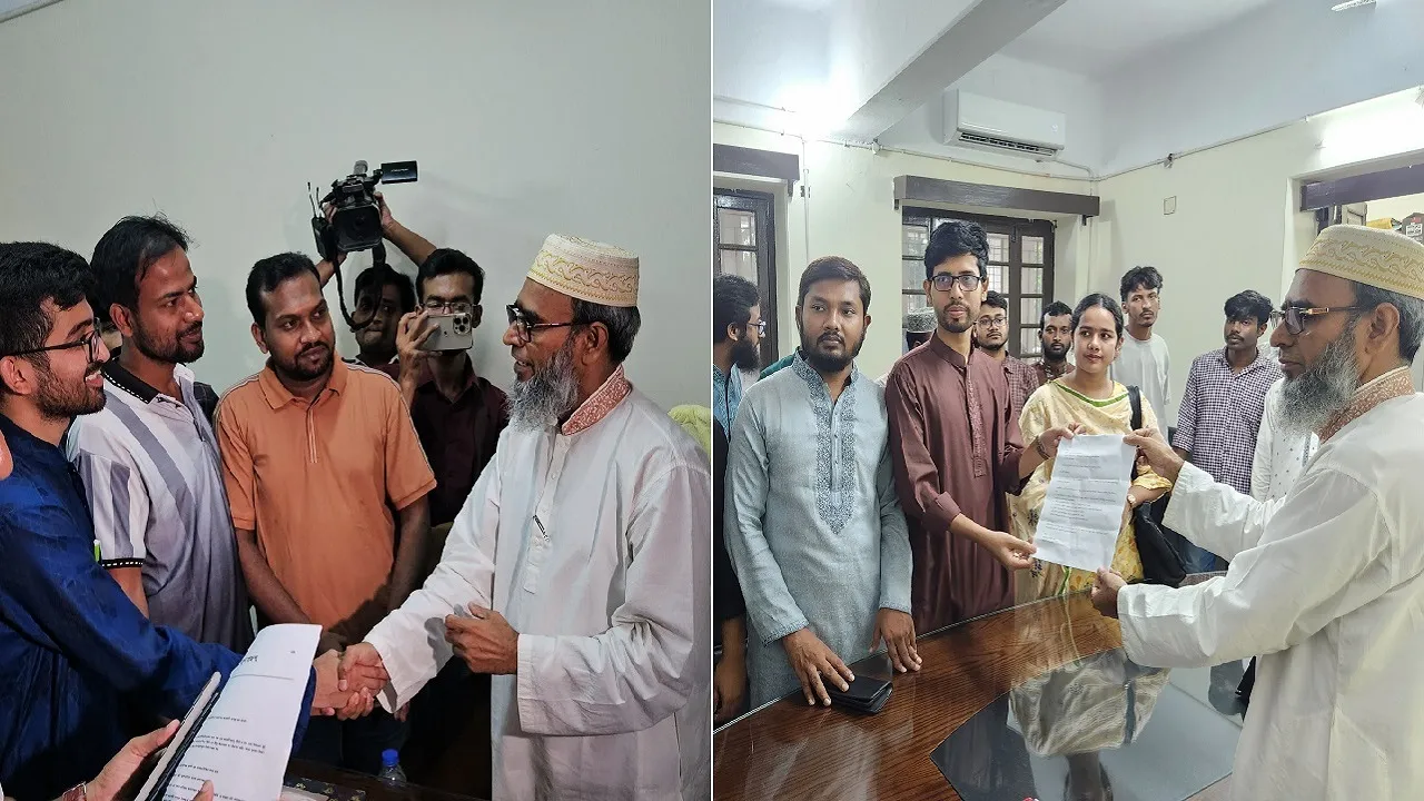 রাকসু নির্বাচন সুষ্ঠু করতে ছাত্রশিবির ও ছাত্রদলের স্মারকলিপি