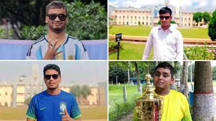 কল্পনার মাঠে বিশ্বকাপ দেখেন রাবির দৃষ্টিপ্রতিবন্ধী শিক্ষার্থীরা