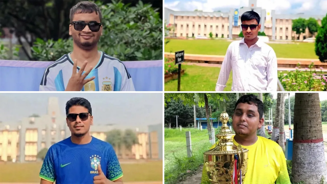 কল্পনার মাঠে বিশ্বকাপ দেখেন রাবির দৃষ্টিপ্রতিবন্ধী শিক্ষার্থীরা