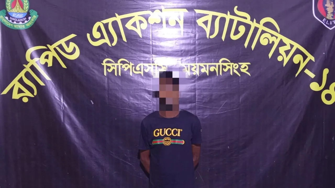 ময়মনসিংহে র‍্যাবের অভিযানে মাদককারবারী আটক