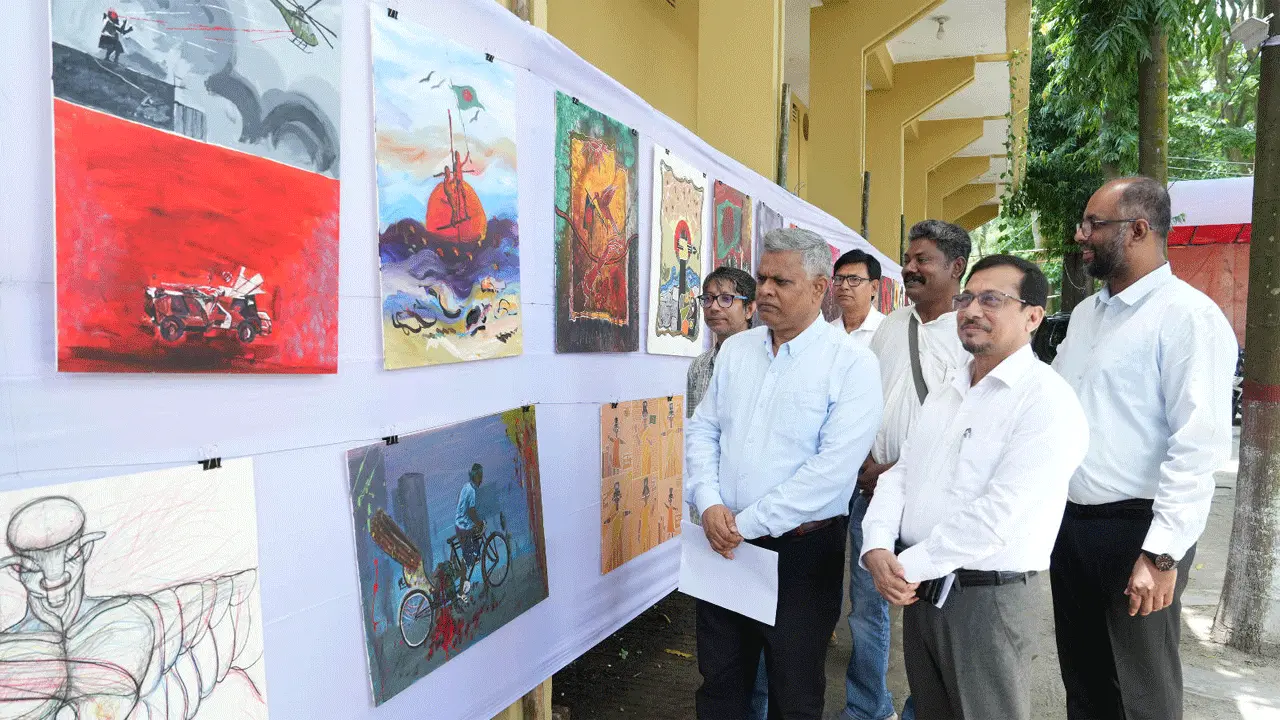 রাবিতে জুলাই গণঅভ্যুত্থান নিয়ে ৩ দিনব্যাপী চিত্র প্রদর্শনী শুরু