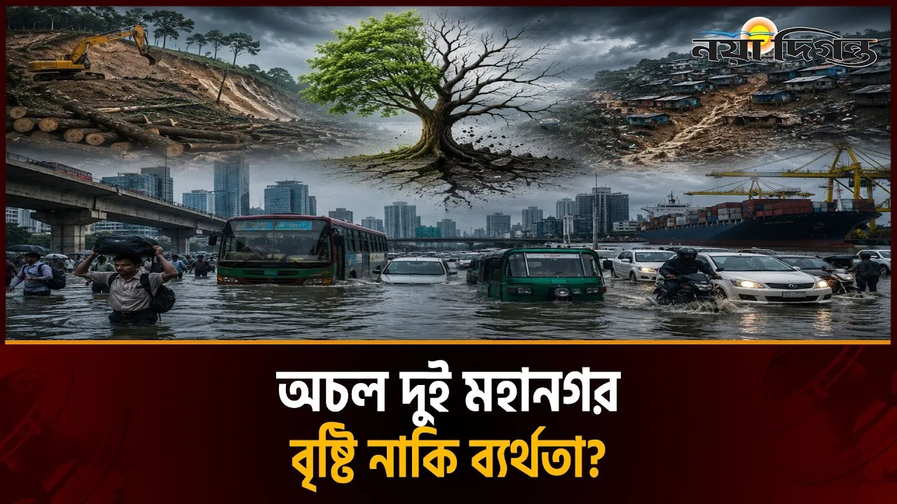 এক রাতের বৃষ্টিতে অচল ঢাকা-চট্টগ্রাম! দায় কি শুধু অতি বর্ষণের