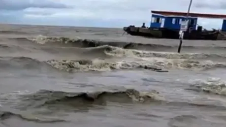 ঝোড়ো বাতাসে উত্তাল পদ্মায় লঞ্চ চলাচল বন্ধ, রাজবাড়ী শহরে বৃষ্টিতে হাঁটু পানি