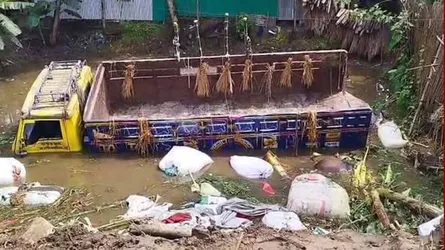 রাজবাড়ীতে গরুবোঝাই ট্রাক উল্টে নিহত ২, আহত ৮