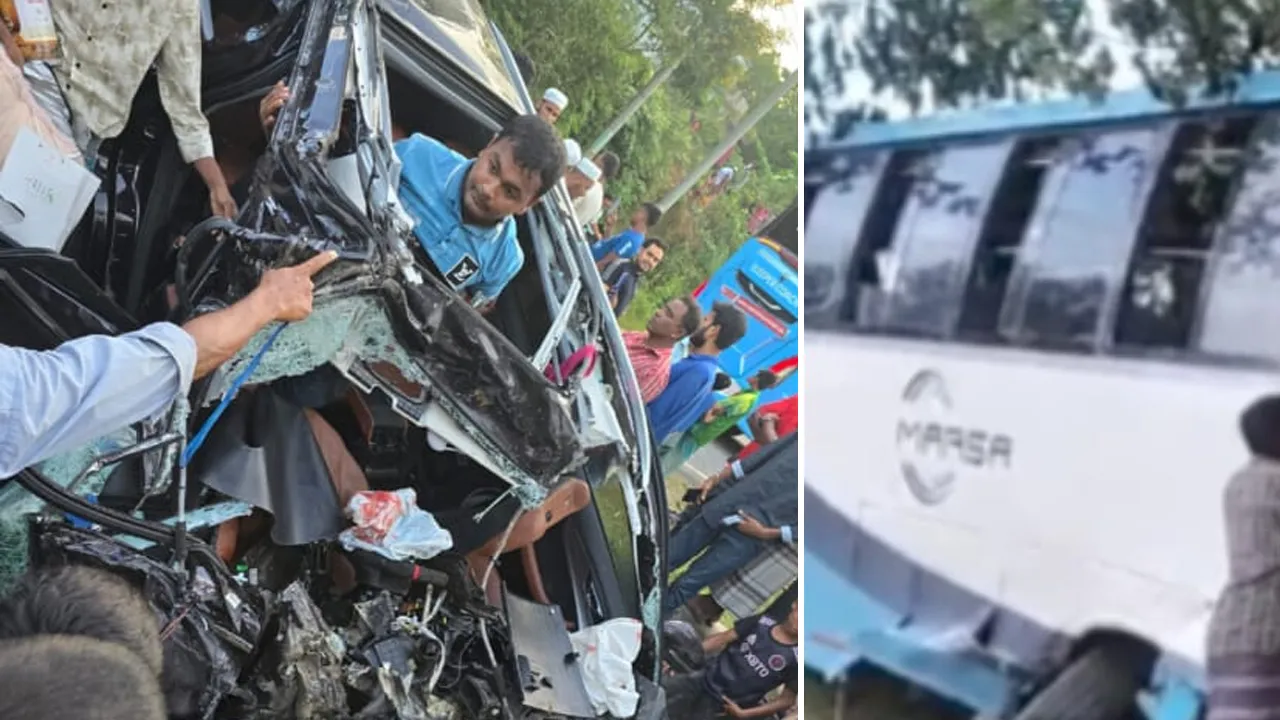 রামুতে বাস-প্রাইভেটকারের সংঘর্ষে নিহত ২, আহত ৩