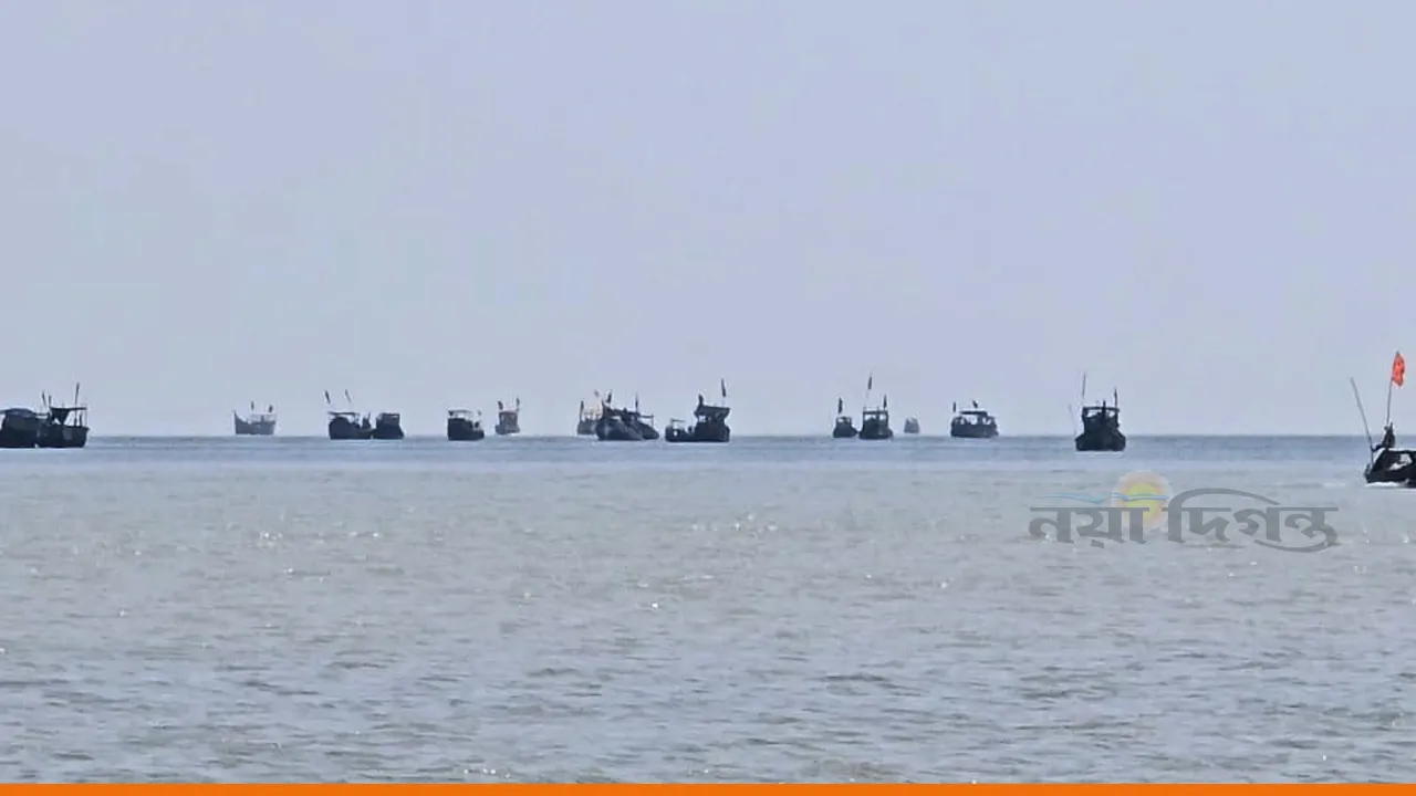নিষেধাজ্ঞার মধ্যে সাগরে মাছ ধরার মহোৎসব