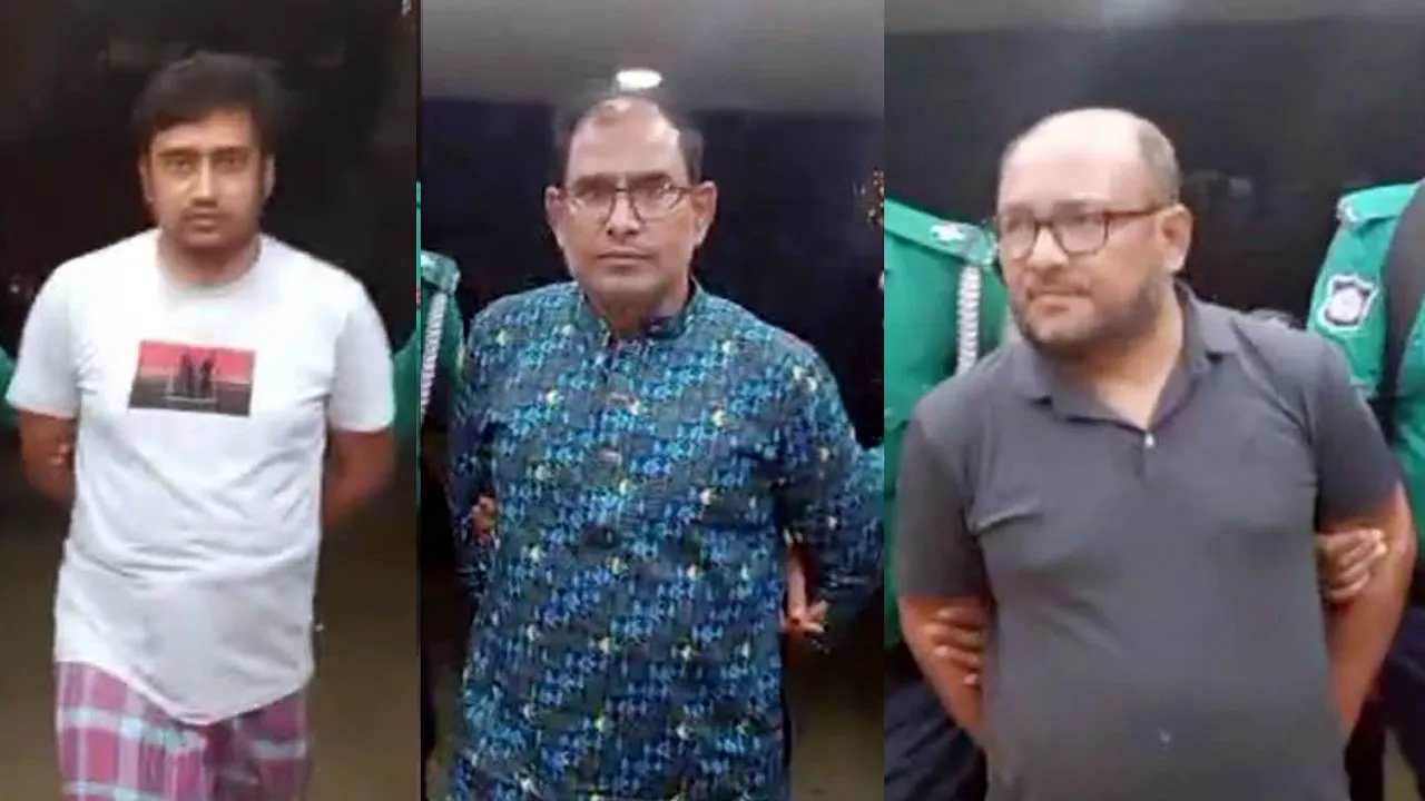 রংপুরে আওয়ামী লীগের তিন নেতা গ্রেফতার