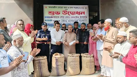 রাণীনগরে বোরো ধান-চাল সংগ্রহের উদ্বোধন