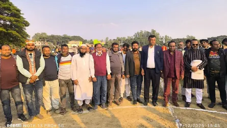 রাণীনগরের করজগ্রাম ফুটবল টুর্নামেন্টের ফাইনাল খেলা অনুষ্ঠিত