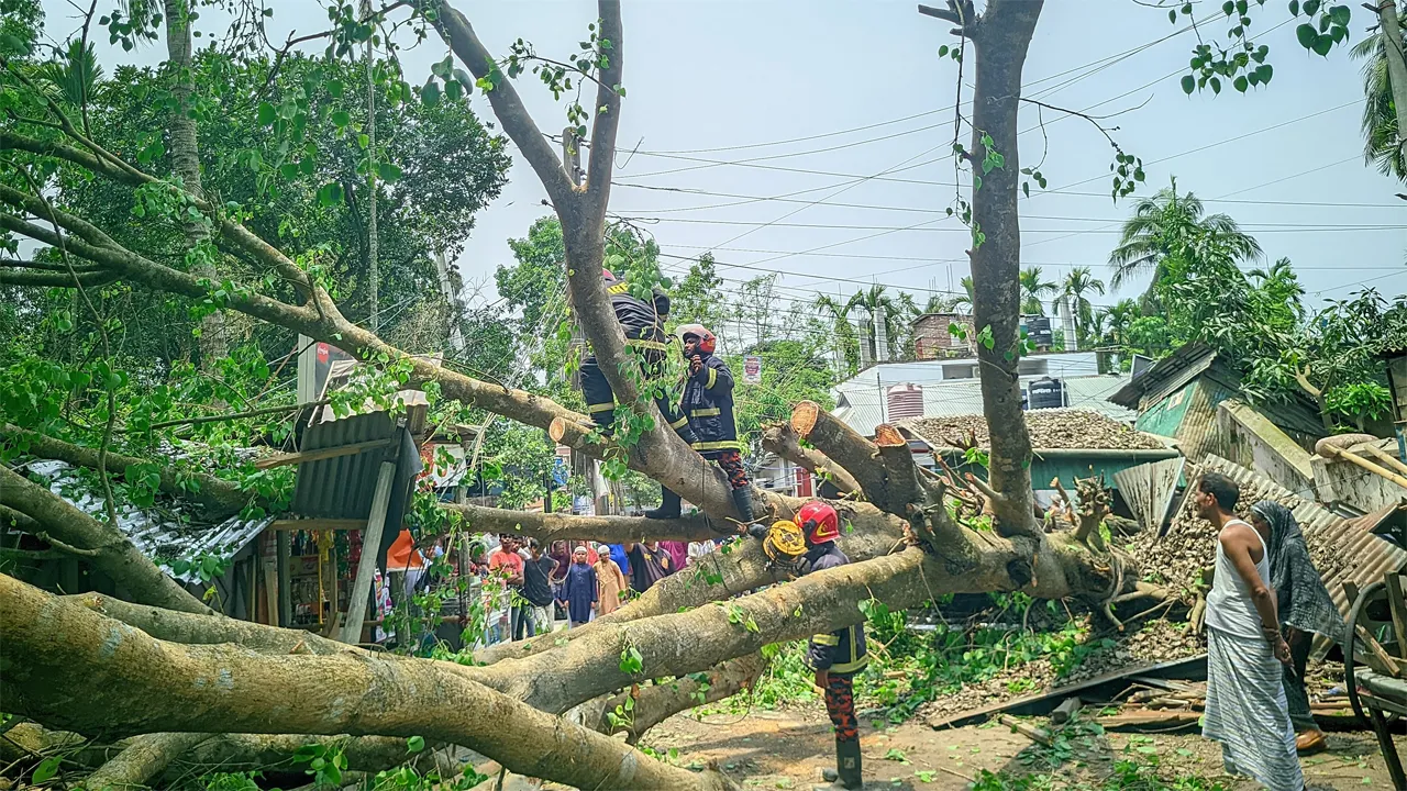 রংপুরে কালবৈশাখী ঝড়ে তছনছ বাড়িঘর, আহত ১০