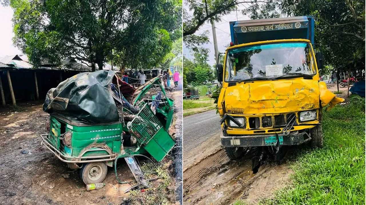 কালিয়াকৈরে কাভার্ডভ্যান-সিএনজি সংঘর্ষে নিহত বেড়ে ৫