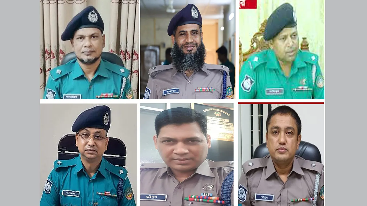 আরপিএমপির ৬ থানার ওসি রদবদল