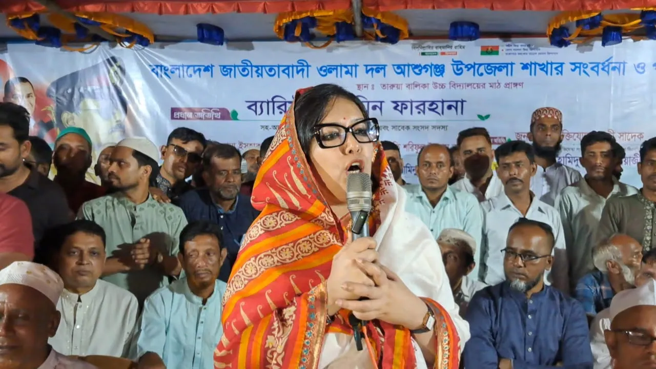 সরাইল-আশুগঞ্জের লোকজন ধানের শীষ ছাড়া কিছুই বোঝে না : রুমিন ফারহানা