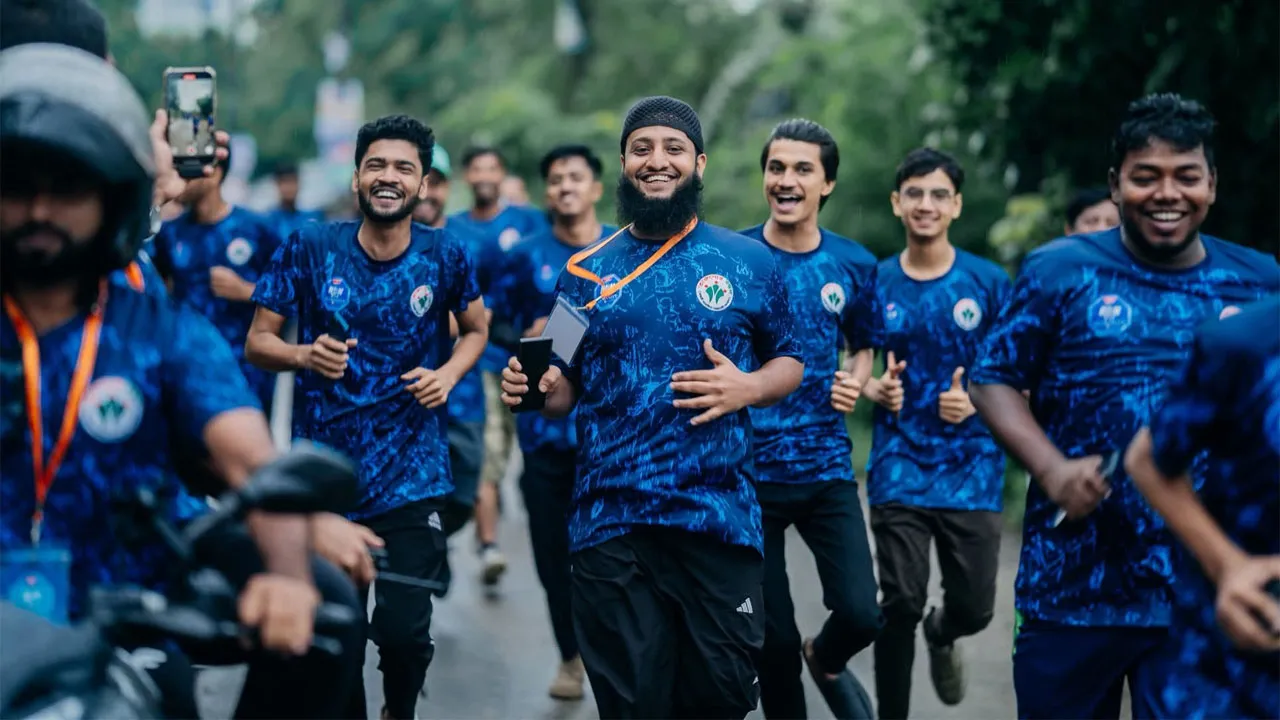মানবতার জন্য তরুণদের দৌড়, অংশ নিলেন দুই শতাধিক স্বেচ্ছাসেবী