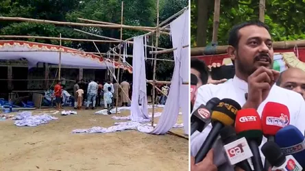 রূপগঞ্জে এনসিপির সভায় দফায় হামলা : মঞ্চ ভাংচুর, আহত ২০